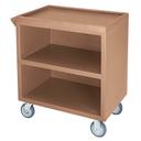 Cambro Slate Blue Open Sides Standard Service Cart with 5 inch Fixed and Swivel Casters, 37 1/4 x 34 5/8 x 21 1/2 inch