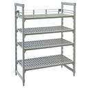 Cambro Camshelving Premium Soft Gray Three-Quarter Shelf Rail Kit, 14 x 30 inch