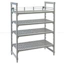 Cambro Camshelving Premium Soft Gray Three-Quarter Shelf Rail Kit, 24 x 42 inch