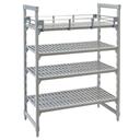 Cambro Camshelving Premium Soft Gray Full Shelf Rail Kit, 24 x 72 inch