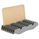 Cambro Camshelving Premium Soft Gray Vertical 7 Slot Drying and Storage Cradle Only, 23 1/2 x 10 1/4 x 3 3/4 inch