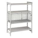 Cambro Camshelving Premium Stainless Steel Single Shelf Security Cage, 42 1/2 x 25 1/4 x 18 inch