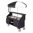 Cambro Camcruiser Black Vending Cart, 74 1/4 x 31 3/4 x 94 inch