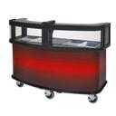Cambro Red Wrap Base Unit Vending Cart with Safety Barrier, 75 x 33 1/2 x 53 1/8 inch