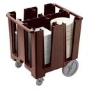 Cambro Dark Brown Versa 4 Column Dish Caddy, 27 x 30 1/2 x 31 3/4 inch