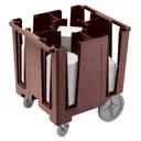 Cambro Dark Brown Versa 4 to 5 Column Dish Caddy, 27 x 30 1/2 x 31 3/4 inch