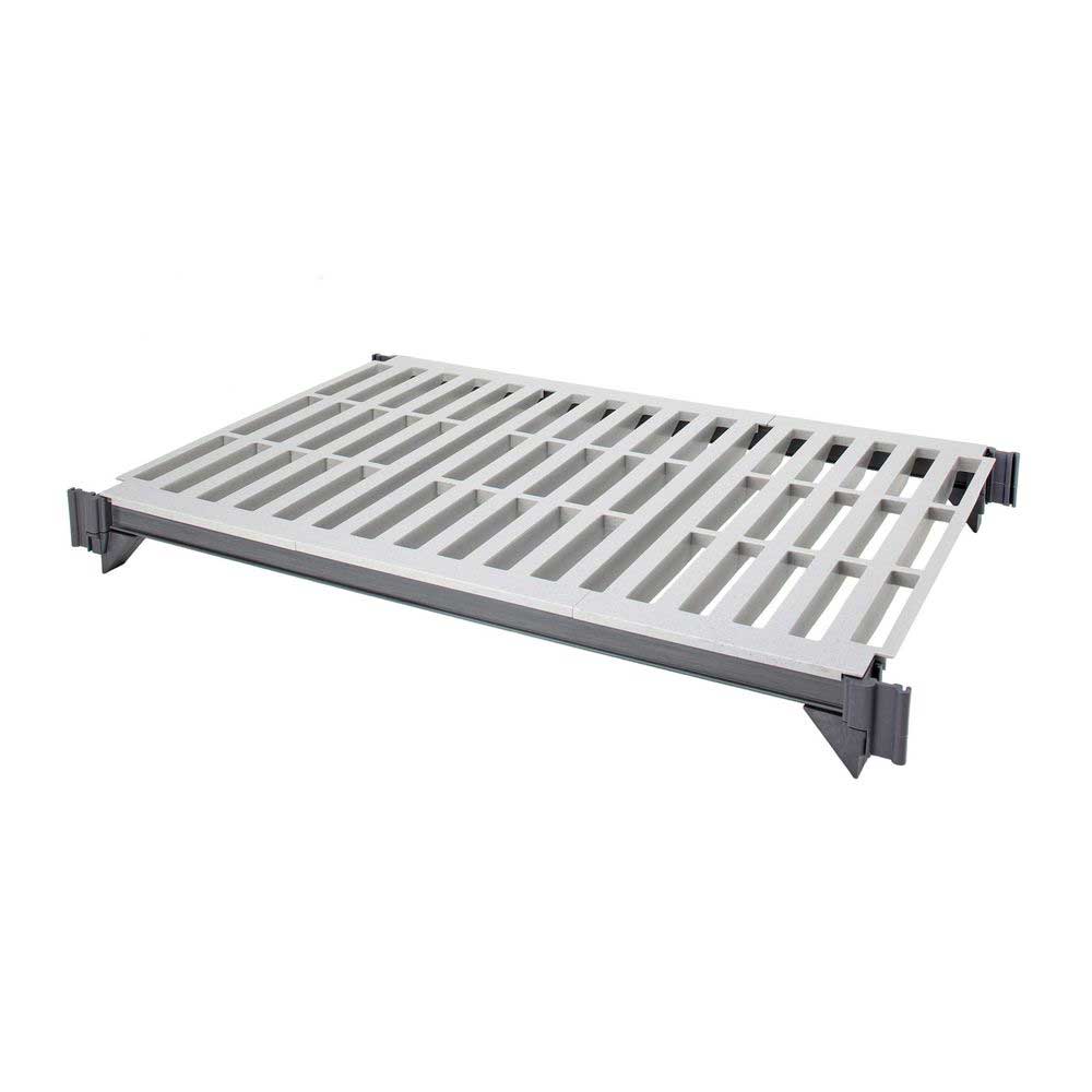 Cambro Camshelving Elements Brushed Graphite Single Vented Shelf Kit for Mobile Unit, 24 x 36 inch