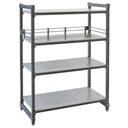 Cambro Camshelving Elements Soft Gray Three-Quarter Shelf Rail Kit, 14 x 36 inch