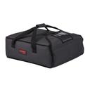 Cambro Black Insulated Standard Pizza Delivery GoBag, 16 1/2 x 18 x 6 1/2 inch -- 4 per case