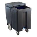 Cambro Tall Black Slidinglid Ice Caddy with Swivel and Easy Wheel Caster, 175 Pound Capacity