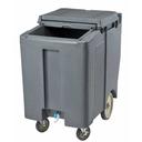 Cambro Tall Granite Gray Slidinglid Ice Caddy with Swivel and Easy Wheel Caster, 175 Pound Capacity