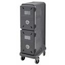 Cambro The Pro Cart Ultra Non Electric Insulated Charcoal Gray 2 Passive Compartment Food Pan Carrier, 22 x 34 x 67 inch