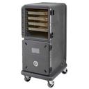Cambro The Pro Cart Ultra Electric Insulated Charcoal Gray 2 Active Hot Compartment Food Pan Carrier, 30 x 38 x 68 inch