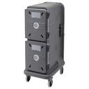 Cambro The Pro Cart Ultra Electric Insulated Charcoal Gray 2 Active Cold Compartment Food Pan Carrier, 21.9 x 34 x 59.1 inch