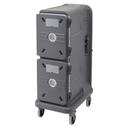 Cambro The Pro Cart Ultra Electric Insulated Charcoal Gray 2 Active Hot Compartment Food Pan Carrier, 21.9 x 34 x 59.1 inch
