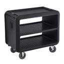 Cambro Black Standard Service Cart Pro with 4 Swivel Casters with Brake, 41.5 x 23.8 x 37.1 inch