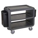 Cambro Charcoal Gray Standard Service Cart Pro with 4 Swivel Casters with Brake, 41.5 x 23.8 x 37.1 inch