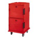 Cambro Non Electric Insulated Tamper Resistant Hot Red Ultra Food Pan Camcart with Security Package, 28 1/8 x 33 3/8 x 54 1/4 inch