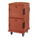 Cambro Non Electric Insulated Tamper Resistant Brick Red Ultra Food Pan Camcart with Security Package, 28 1/8 x 33 3/8 x 54 1/4 inch