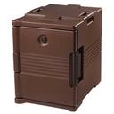 Cambro Insulated Front Loading Dark Brown Ultra Food Pan Camcarrier with Security Package, 18 x 25 x 24 7/8 inch