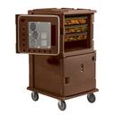 Cambro H Series 220 Volt Electric Insulated Dark Brown 2 Compartment Hot Holding Ultra Camcart with Heated Top Door Only 28 3/4 x 33 3/8 x 54 1/8 inch
