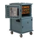 Cambro H Series 110 Volt Electric Insulated Slate Blue 2 Compartment Hot Holding Ultra Camcart with Heated Top Door Only, 28 3/4 x 33 3/8 x 54 1/8 inch