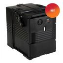 Cambro H Series 220 Volt Electric Insulated Black 1 Compartment Hot Holding Ultra Food Pan Camcarrier with Casters, 18 1/8 x 26 3/8 x 31 1/4 inch
