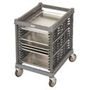 Cambro Camshelving Brushed Graphite Undercounter Ultimate Sheet Pan Rack with 1.5 inch Rail Spacing and Metal Caster, 30.87 x 23.25 x 31.50 inch