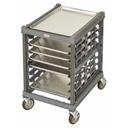 Cambro Camshelving Brushed Graphite Undercounter Ultimate Sheet Pan Rack with 3 inch Rail Spacing and Metal Caster, 30.87 x 23.25 x 33.13 inch