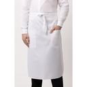Chef Works White Two Pocket Bistro Apron, 32 inch Long x 27.5 inch Wide