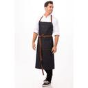 Chef Works Indigo Blue Memphis Chefs Bib Apron, 40 inch Long x 35 inch Wide