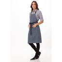 Chef Works Indigo Blue Portland Bib Apron, 34 inch Long x 30 inch Wide