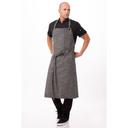 Chef Works Black Steel Grey Corvallis Chefs Bib Apron, 40 inch Long x 39 inch Wide