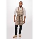 Chef Works Brown Olympia Bib Apron for Unisex, 32.1 inch Long x 36.7 inch Wide