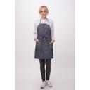 Chef Works Blue Seattle Bib Apron for Unisex, 30.7 inch Long x 37.8 inch Wide