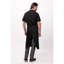Chef Works Black Brio Chefs Bib Apron for Unisex, 40.2 inch Long x 43.1 inch Wide