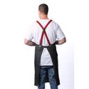 Chef Works Black Berkeley Chefs Bib Snap Apron for Unisex, 40.4 inch Long x 39 inch Wide