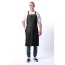 Chef Works Black Berkeley Chefs Bib Snap Apron for Unisex, 40.4 inch Long x 39 inch Wide