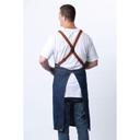 Chef Works Medium Blue Berkeley Chefs Bib Snap Apron for Unisex, 40.4 inch Long x 39 inch Wide