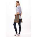 Chef Works Blue Taupe Uptown Half Bistro Apron, 18 inch Long x 31 inch Wide