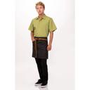 Chef Works Black Berkeley Half Bistro Snap Apron for Unisex, 17.9 inch Long x 28 inch Wide