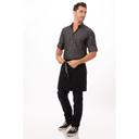Chef Works Jet Black Berkeley Half Bistro Snap Apron for Unisex, 17.9 inch Long x 28 inch Wide