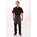 Chef Works Pewter Dorset Half Bistro Apron, 19 inch Long x 31 inch Wide