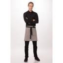 Chef Works Black Portland Half Bistro Apron, 19 inch Long x 31 inch Wide