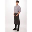 Chef Works Brown Black Boulder Bistro Apron, 30 inch Long x 36 inch Wide