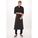 Chef Works Black Gray Presidio Bistro Apron, 32 inch Long x 31.5 inch Wide