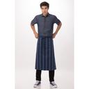 Chef Works Navy Blue Presidio Bistro Apron, 32 inch Long x 31.5 inch Wide