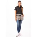 Chef Works Black Portland Waist Apron, 12 inch Long x 23 inch Wide