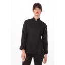 Chef Works Black Small Modern Fit Hartford Chef Coat for Women
