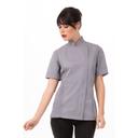 Chef Works Grey Medium Modern Fit Springfield Chef Coat for Women
